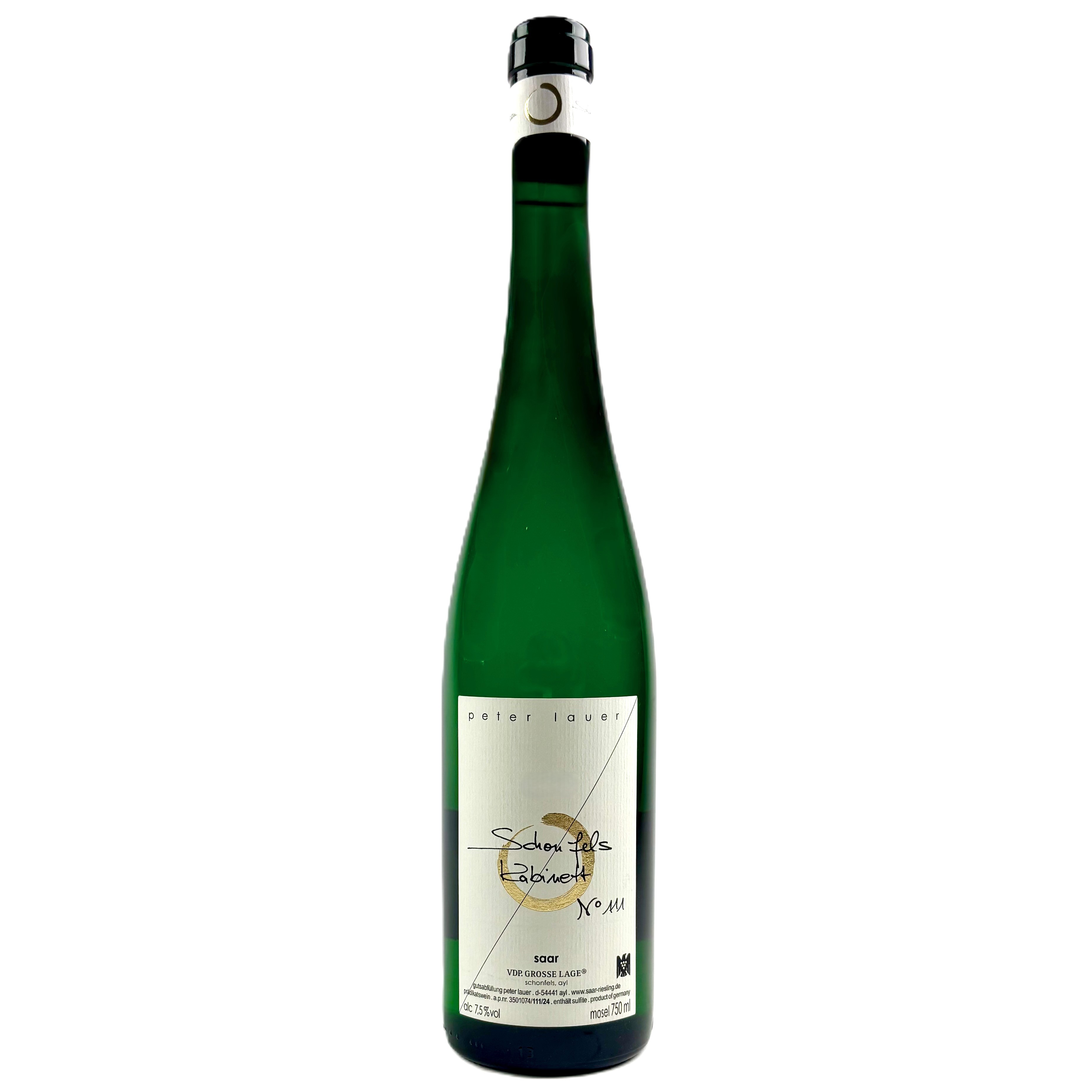 photo of bottle of Lauer Riesling Kabinett Schonfels No. 111
