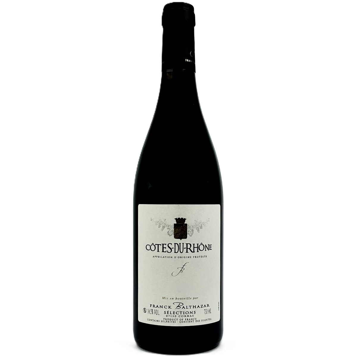 photo of bottle of Franck Balthazar Côtes du Rhône