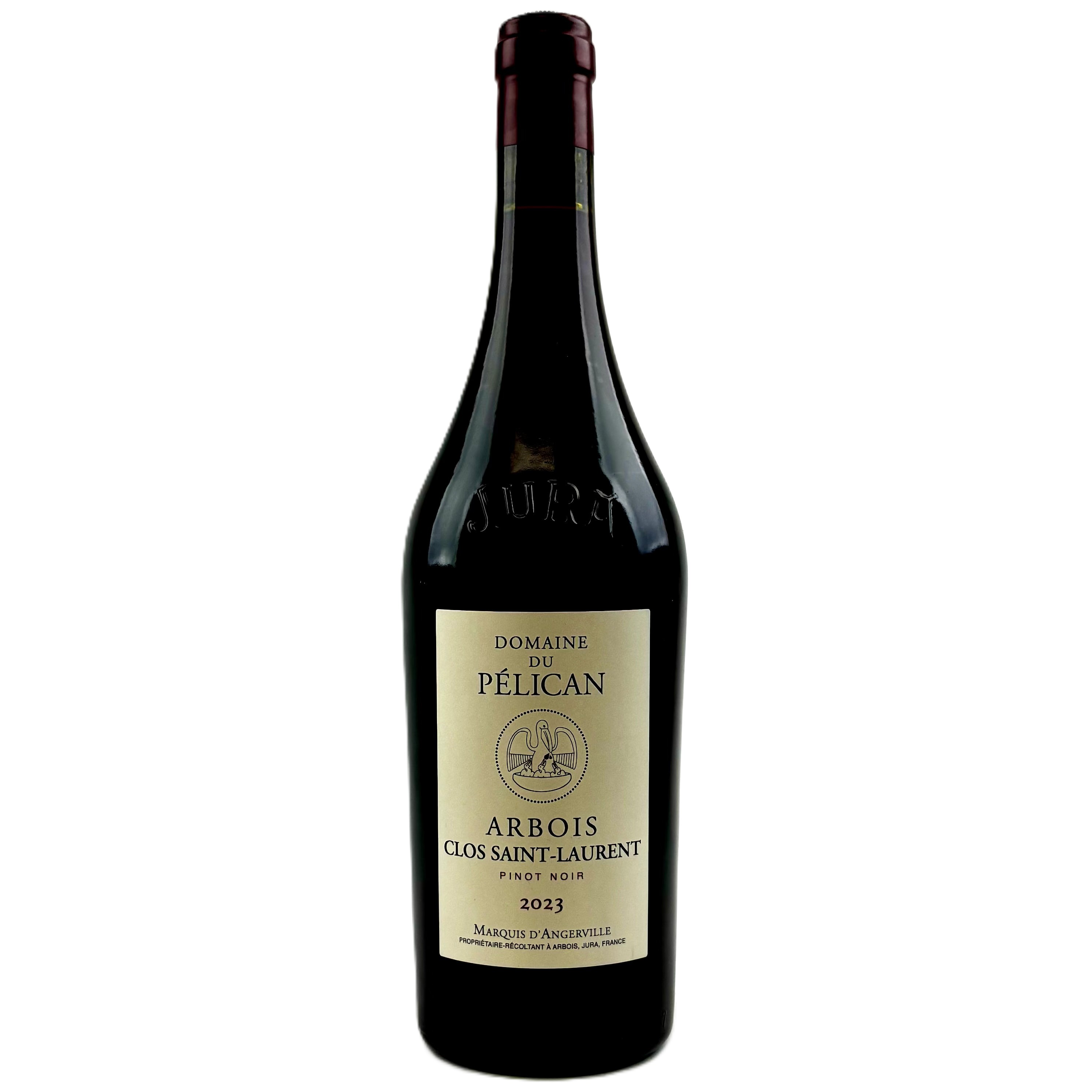photo of bottle of Pelican Pinot Noir Clos Saint Laurent